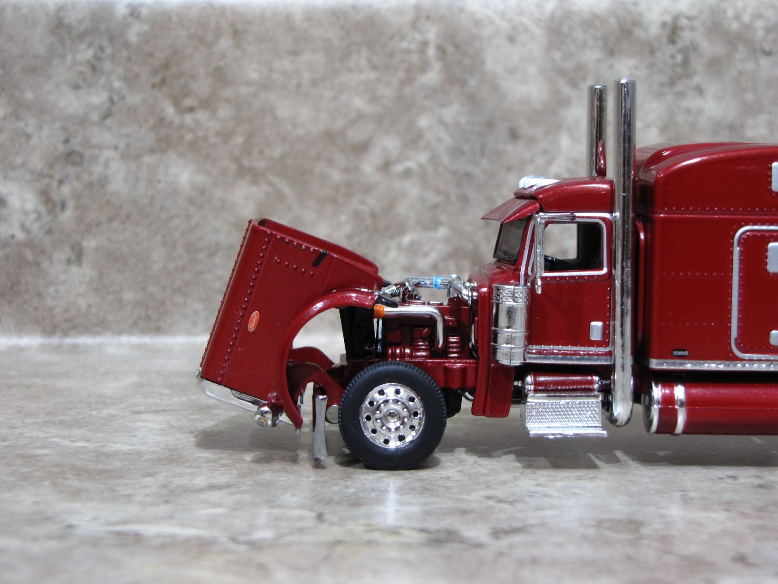DCP 1/64 Maroon Peterbilt 389 Semi Truck Farm Toy
