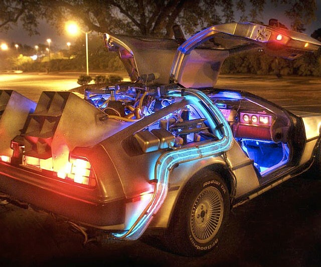 Back to the Future 2, DeLorean DMC Time Machine, Diecast Model Car, 5.25”, 1:32