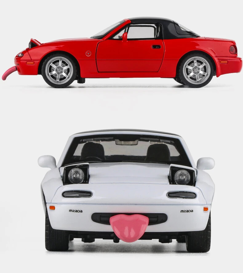 1:32 Scale Mazda Miata MX-5 Alloy Sports Model Diecast Car With Sound And Light