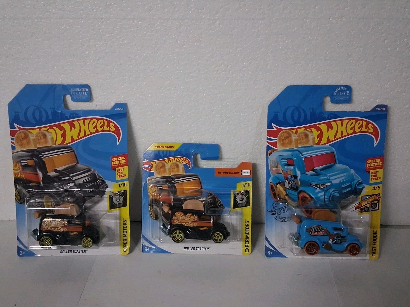 2018 Hotwheels Roller Toaster Lot Of 3 (Soft Corners On Cards)