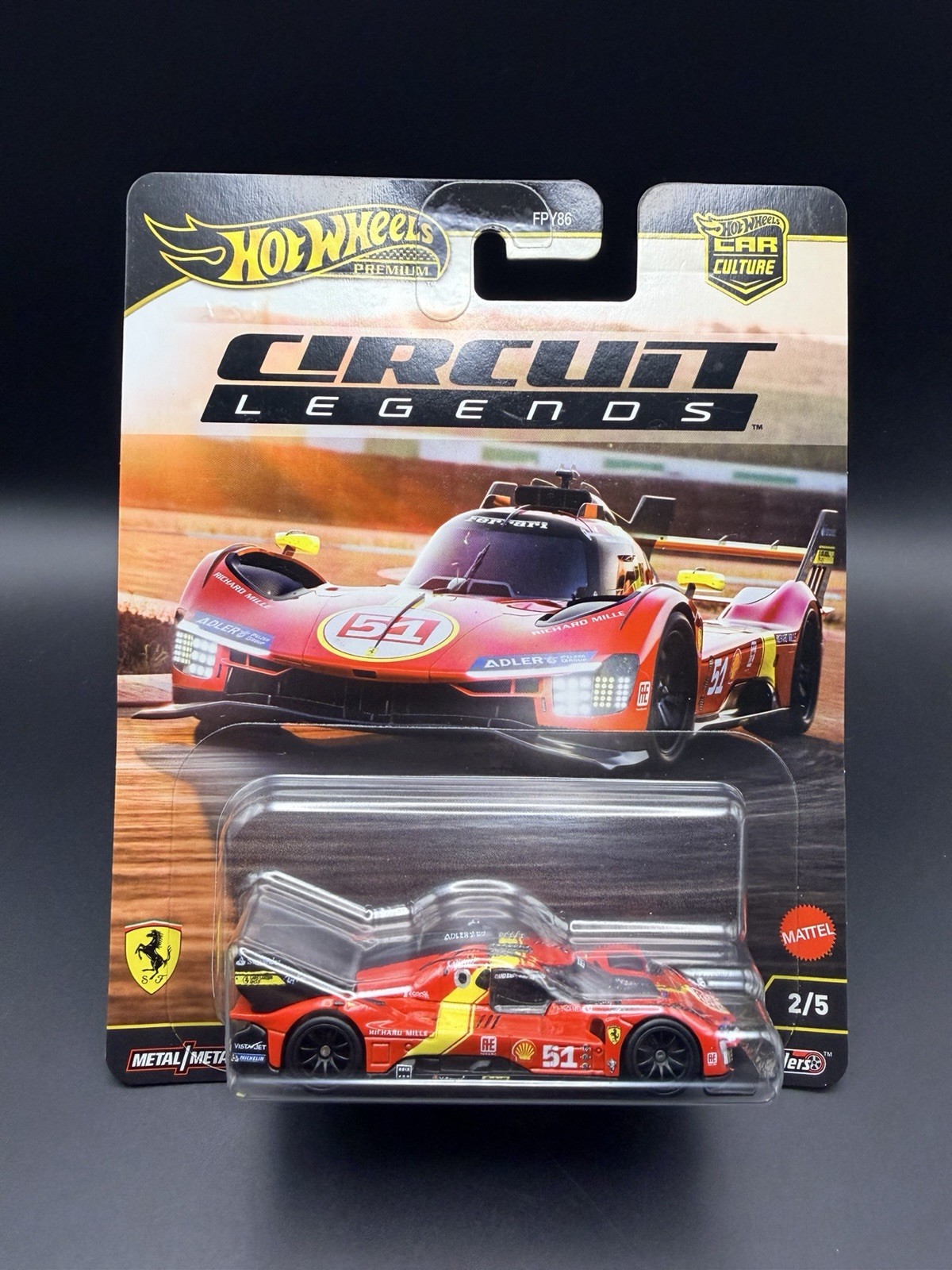Hot Wheels Premium 2025 Car Culture Circuit Legends Ferrari 499P Red 1:64