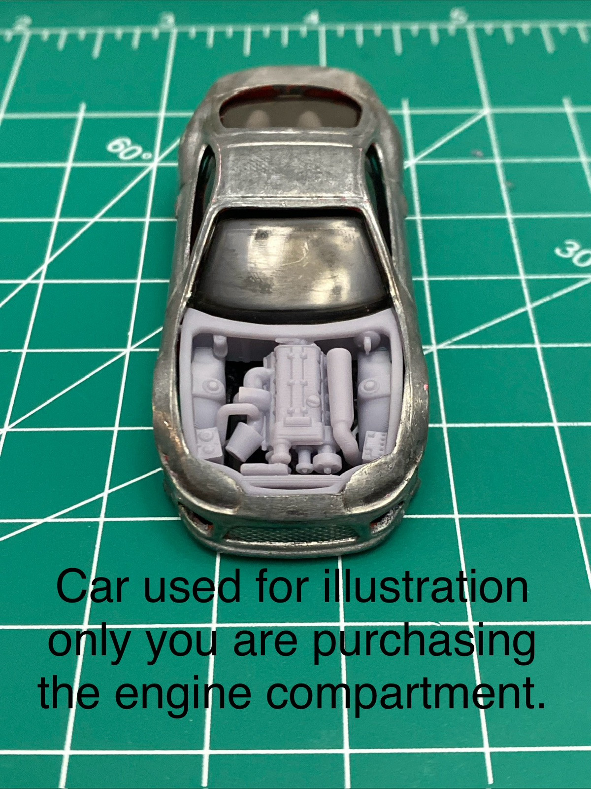 1/64 Scale Engine Compartment For Hotwheels Toyota Supra Mk4 Diecast Customs