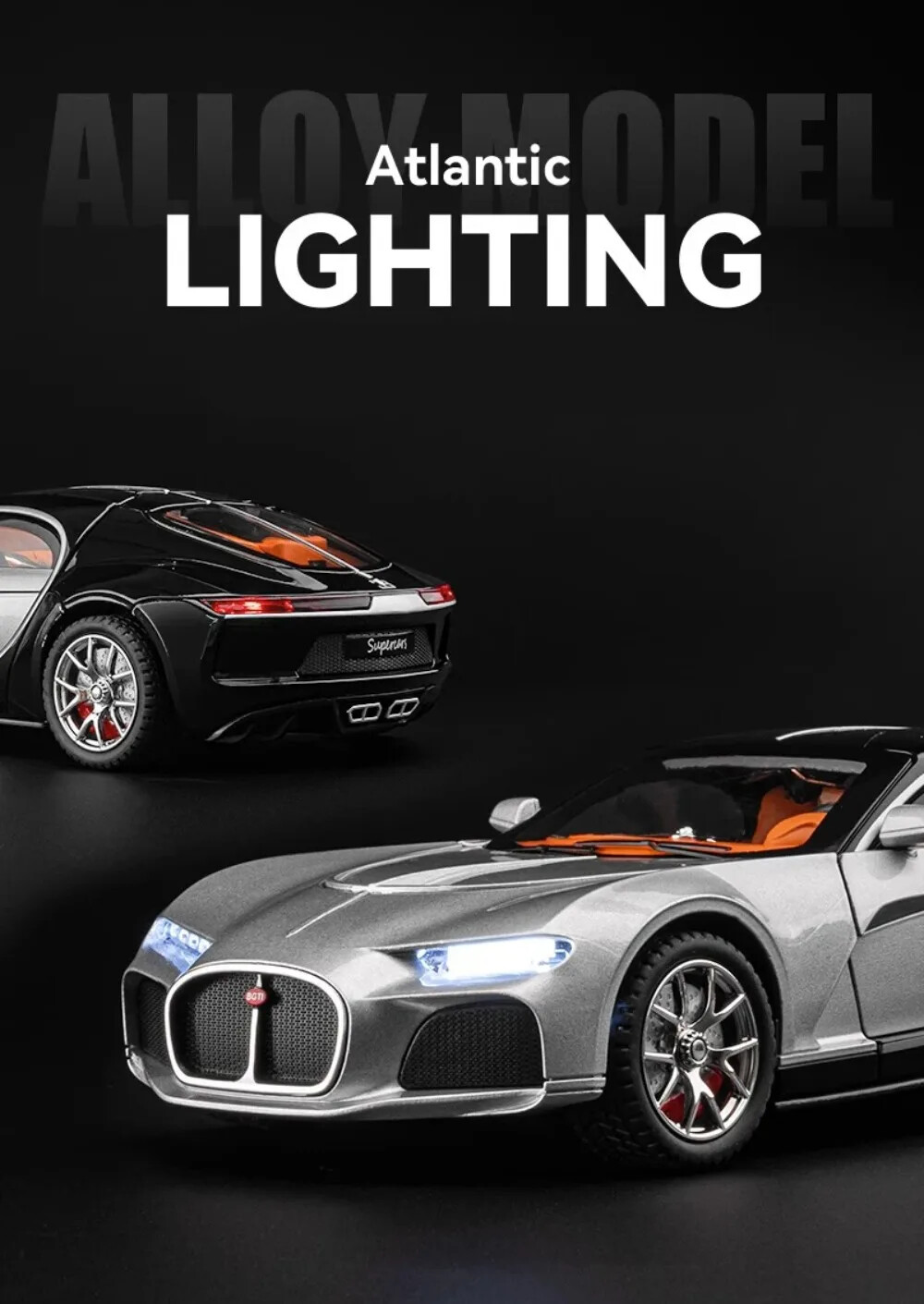 1/24 Toys Car Model Bugatti Atlantic Luxury Sport Car Alloy Diecast Toy Vehicle