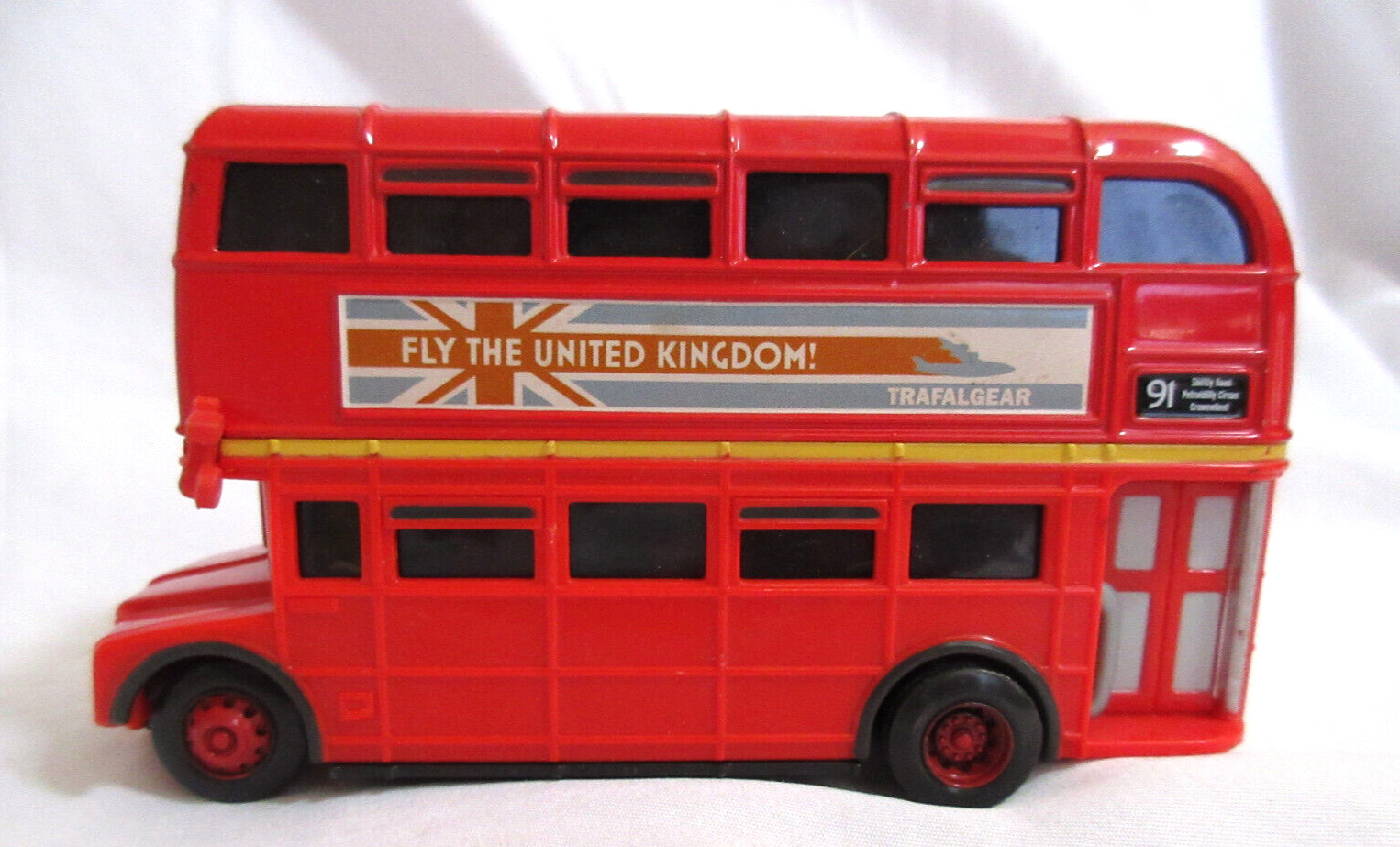 Disney Pixar Cars Fly the United Kingdom #1951AZ Double Decker Trafalgear 91 EUC