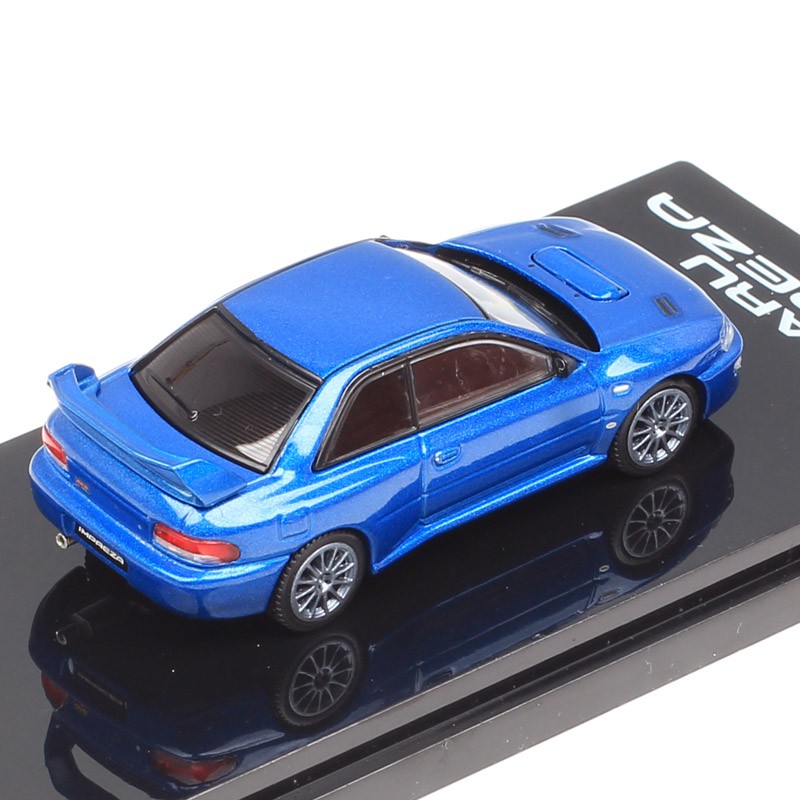 Blue Subaru Impreza 22B STI GC8 1:64 HJ64 Alloy Car Model – European Edition New
