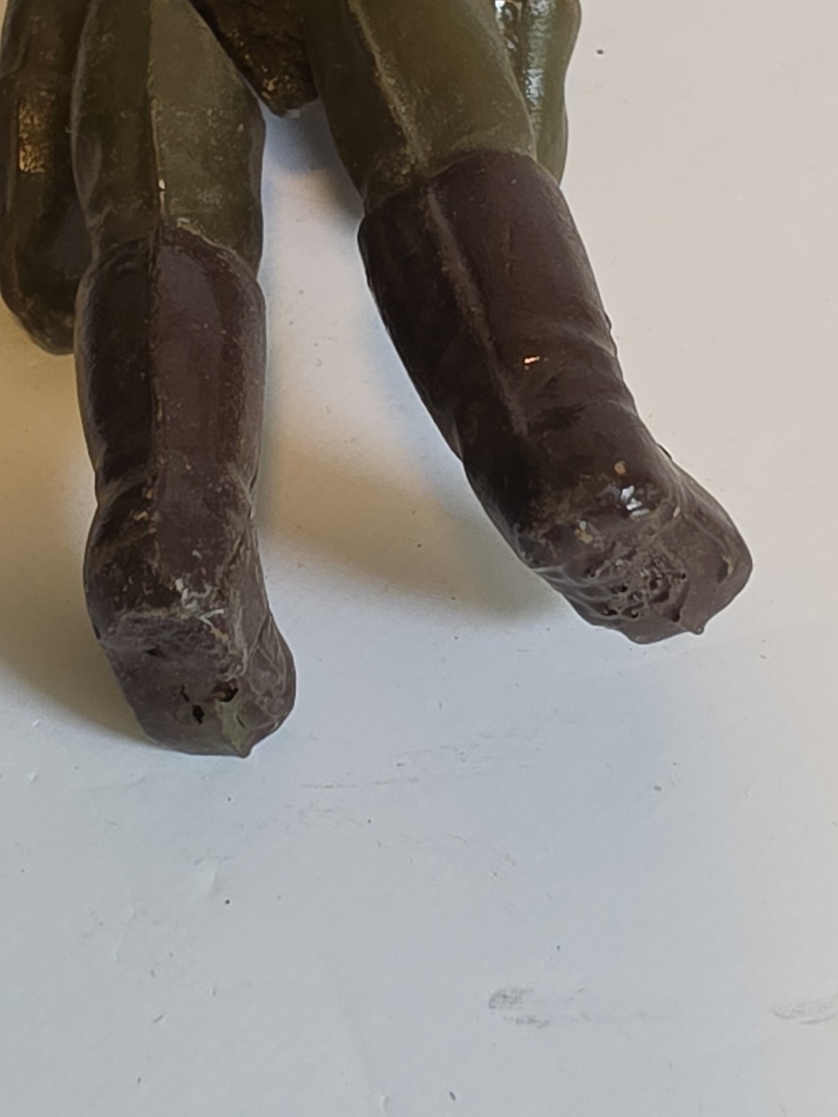 Vintage Pressed Steel Willys Jeep Military Toy w/ Driver France? 1940s 1950s