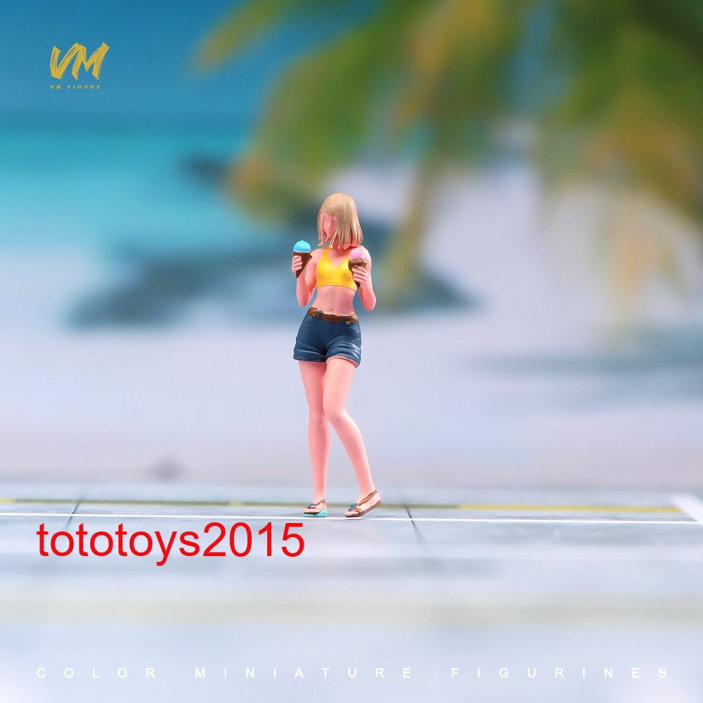1/18 1/24 1/43 1/64 1/87 1/72 Summer Ice Cream Girl Scene Miniature Figure Doll
