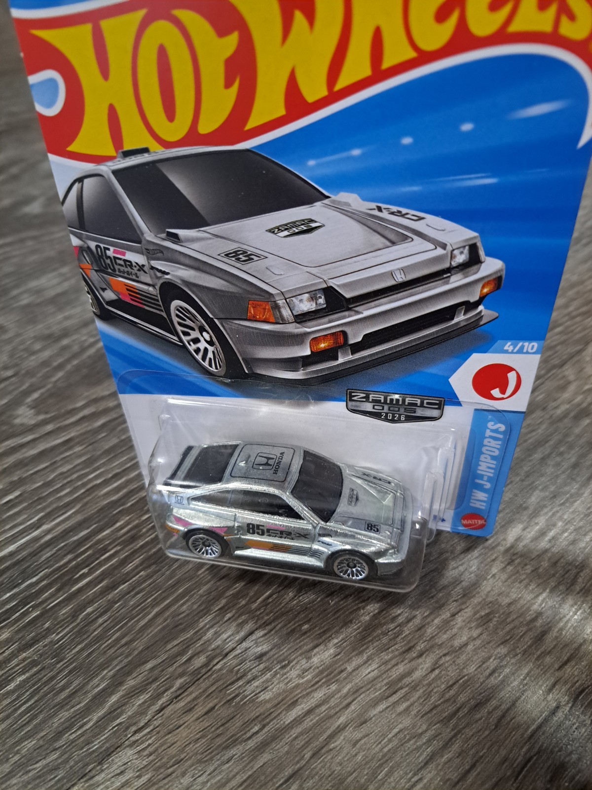 2026 Hot Wheels 1985 Honda CR-X Zamac NEW H-case