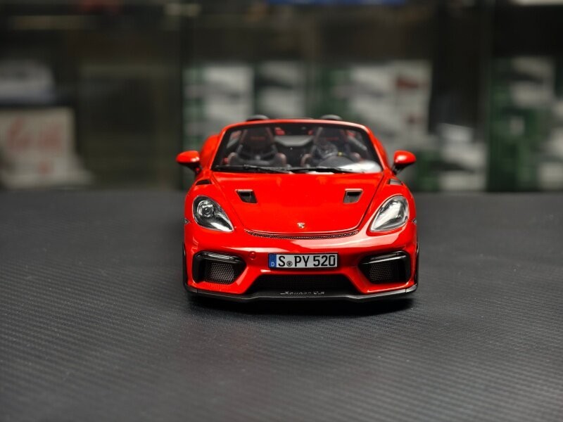 NOREV 1/18 Porsche 718 Spyder RS 2023 Weissach Pack Red Diecast Model 187271