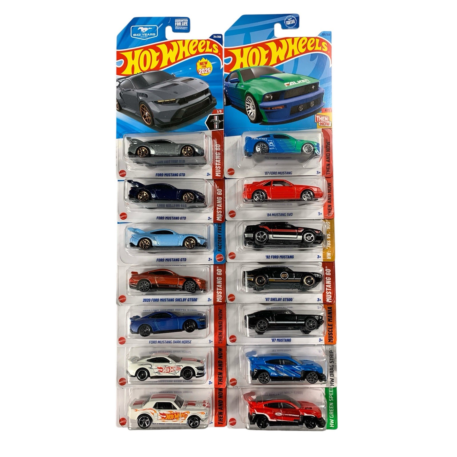Hot Wheels FORD MUSTANG LOT OF 14 Different Variants HW 60 Years Then & Now 90s