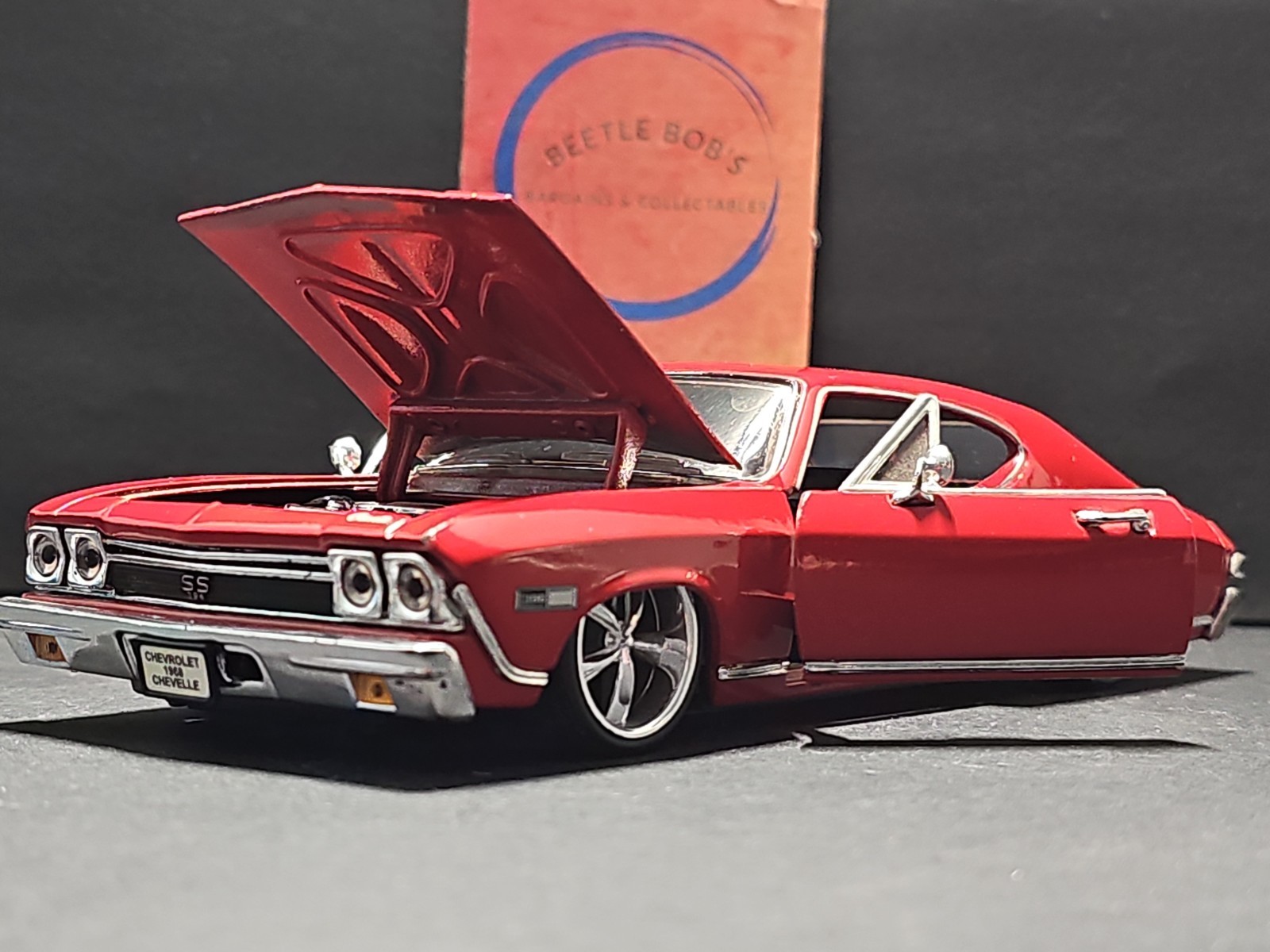 Vntg 2002 Sunnyside 1968 Chevrolet Chevelle SS 396 Red 1:24 Diecast Car NO BOX