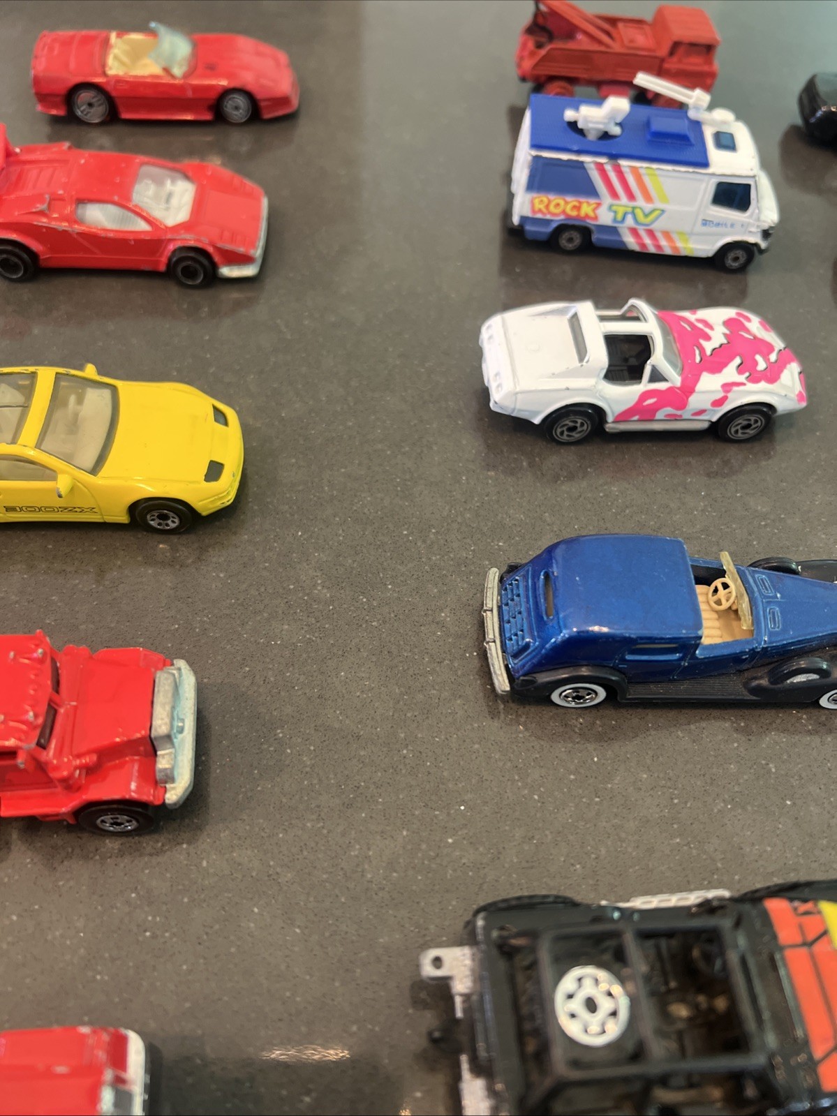 Lot Of 33 Diecast & Plastic Vintage Cars Trucks Mixed Brands See Description