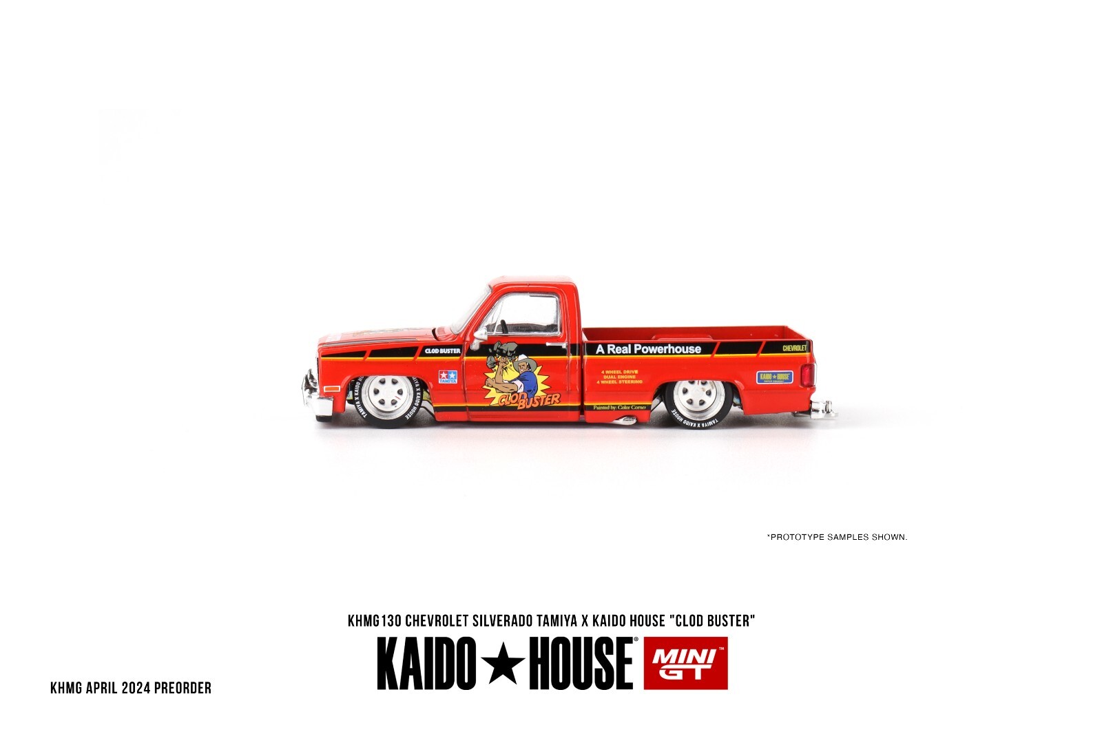 2024 Mini-GT Kaido House X TAMIYA CHEVROLET Chevy SILVERADO Clod Buster SEALED