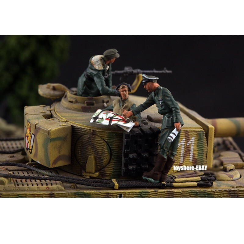 1/72 TANK 1:72 WW2 German 3pcs trooper Soldier toy battlefield diorama in stock