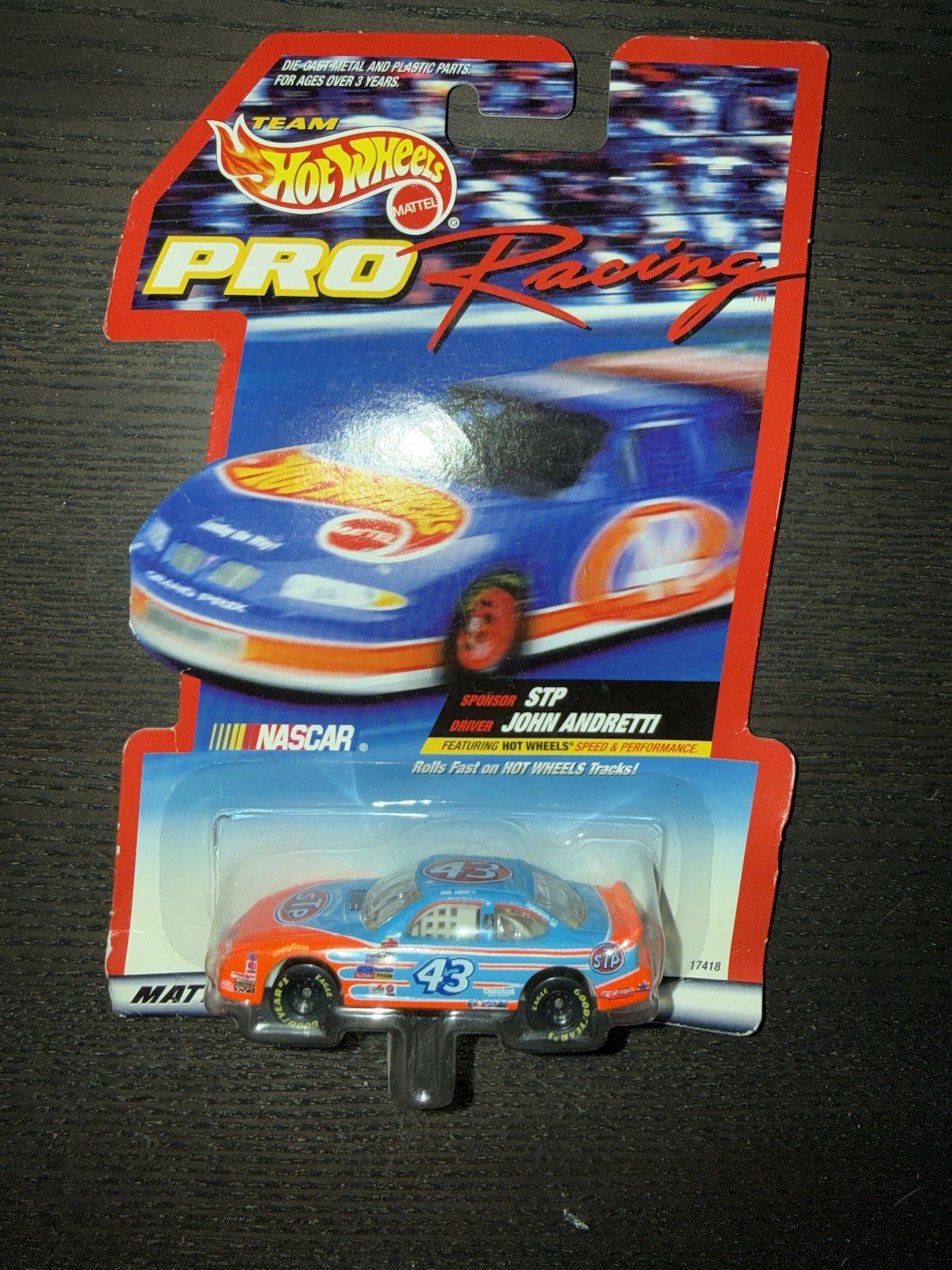 Hot Wheels NASCAR John Andretti #43 1997 Pontiac Grand Prix 1:64 Unopened