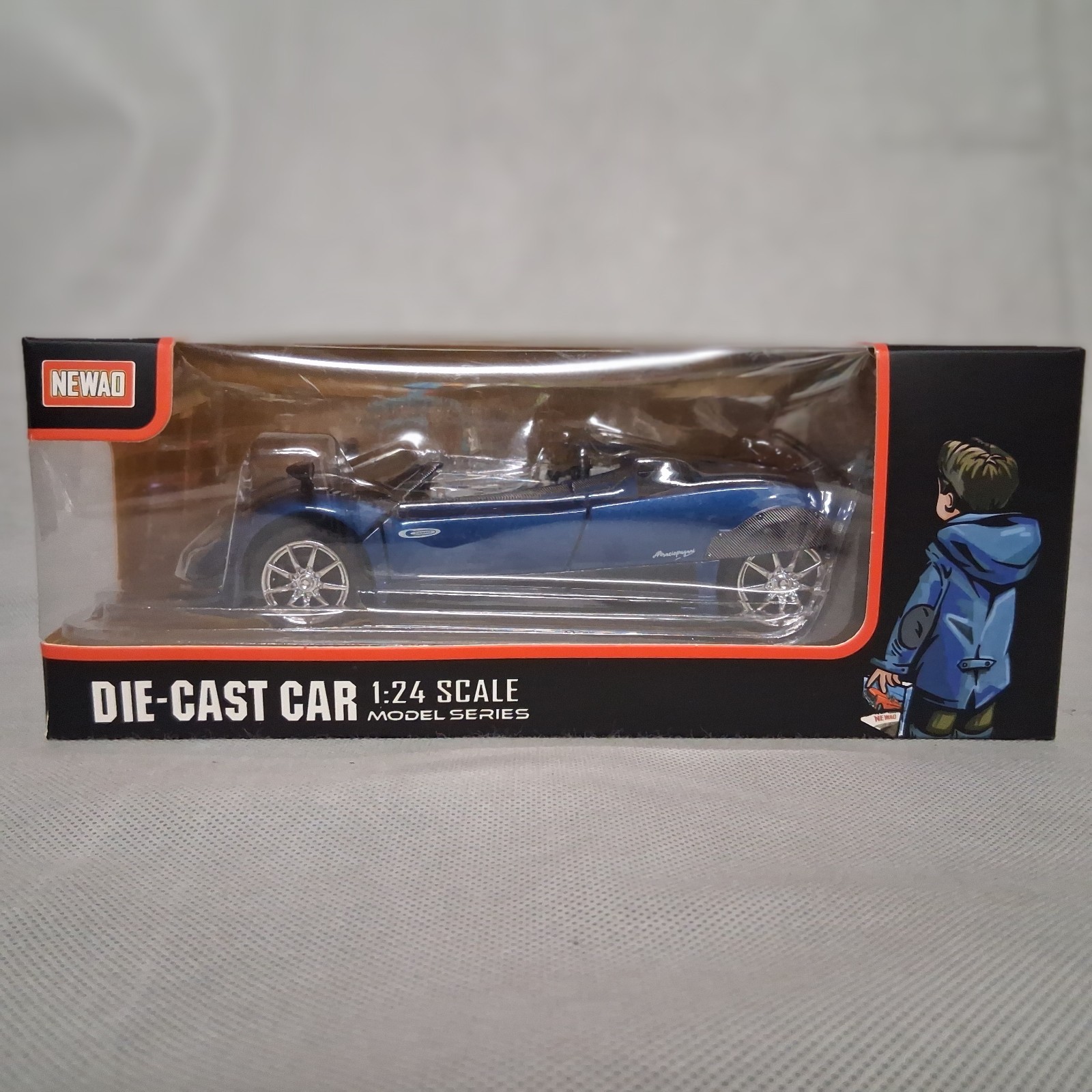 Newao Pagani Huayra Roadster Die Cast Blue 1:24 Scale Model Car New In Box