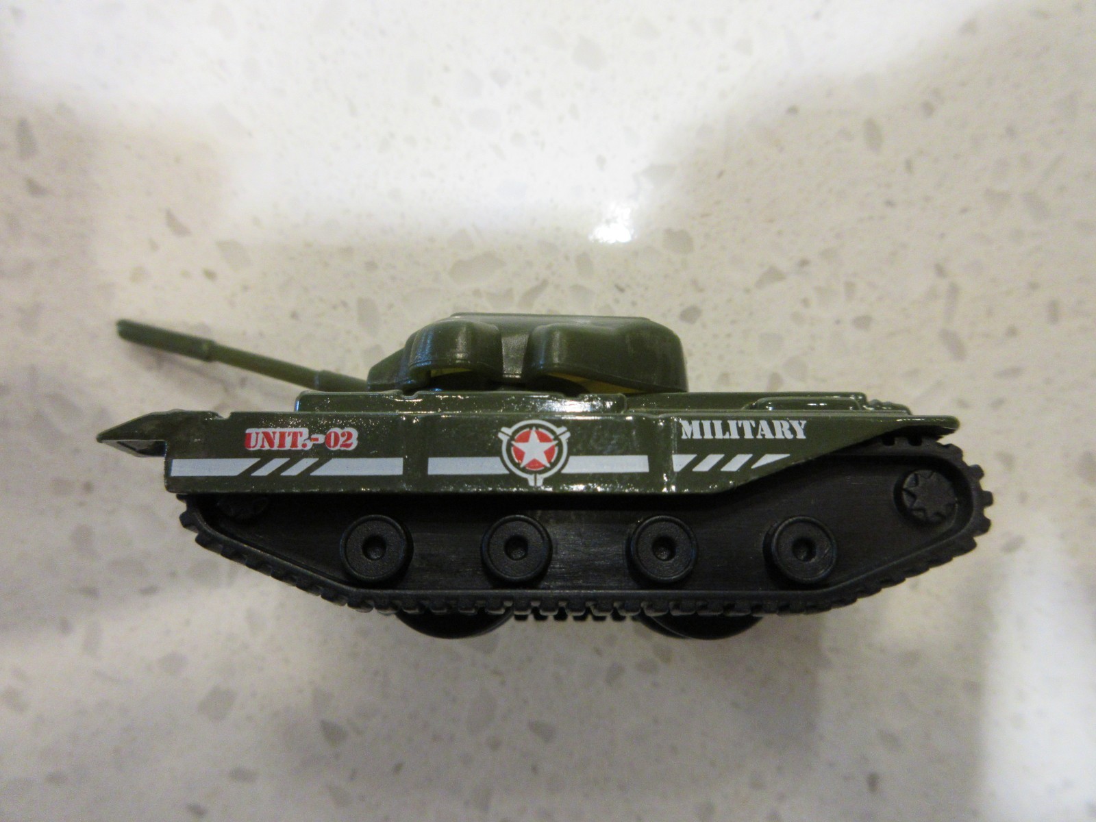 Turbo Wheels Military Action Vehicle Army Tank OD Green Diecast 1:64 Toy Car
