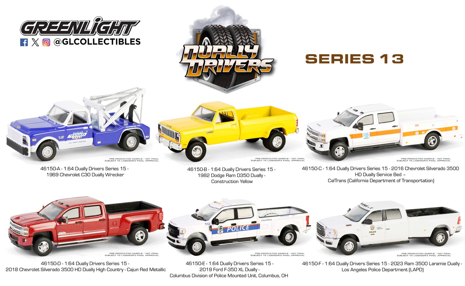 Greenlight Dually Drivers Series 15 – 1982 Dodge Ram D-350 Dually Pickup 46150-B