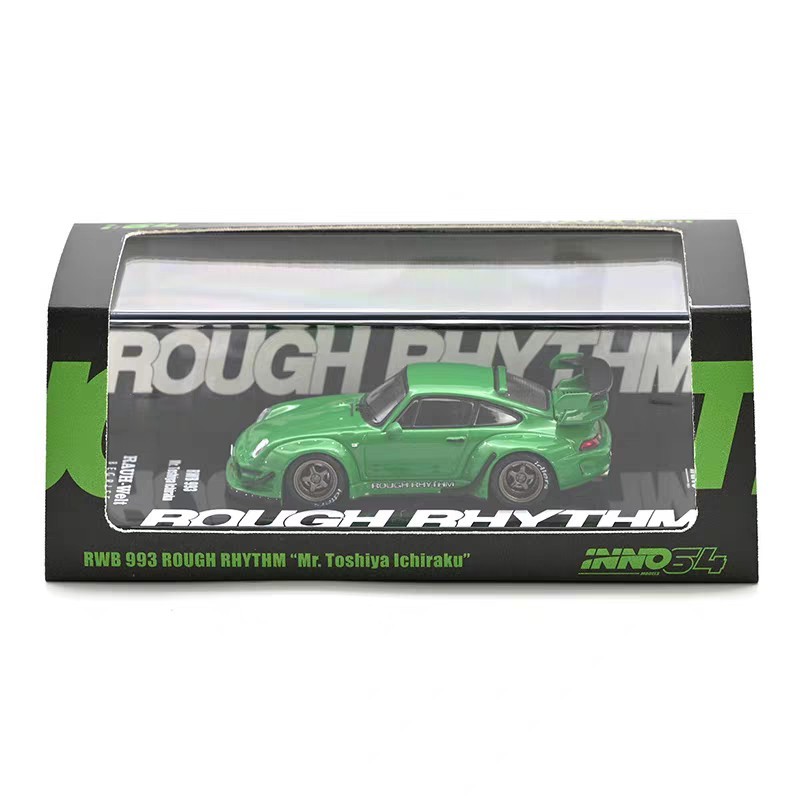 Inno64 RWB 993 rough Rhythm Green Cool Car Show 2026 (IN STOCK READY TO SHIP)