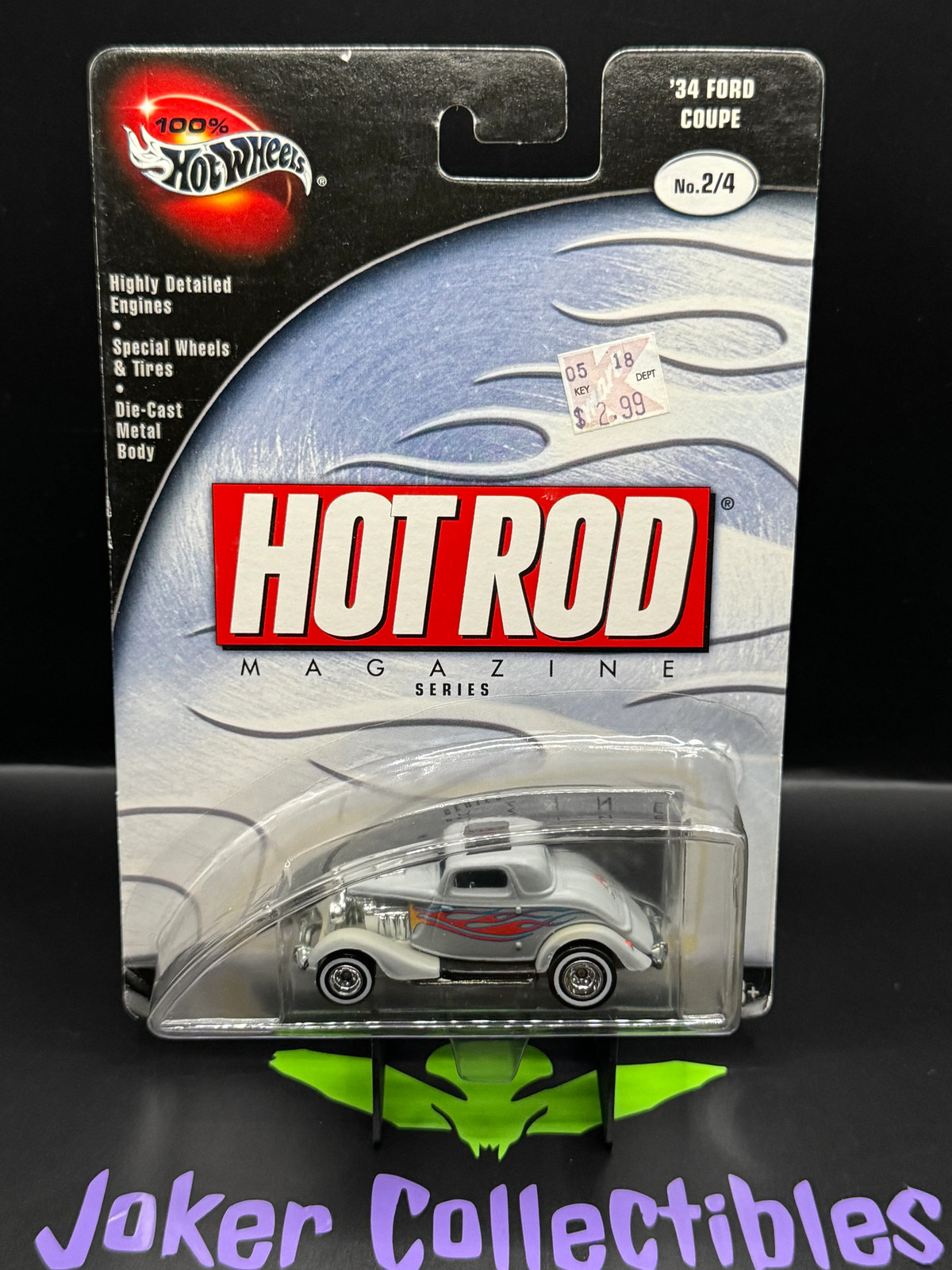Hot Wheels 100% Hot Rod Magazine Series Gray ’34 Ford Coupe No. 2/4