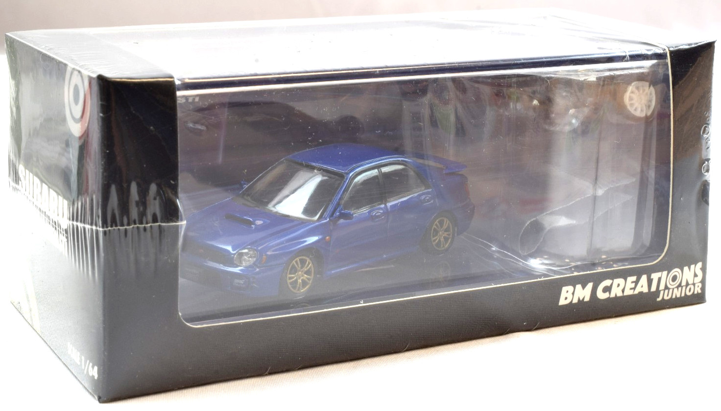 BM Creations 2001 Subaru Impreza WRX STi – Blue – RHD 1:64 Diecast Car 64B0078