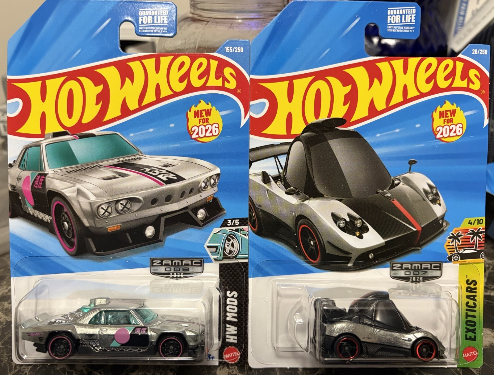 2026 Hot Wheels PAGANI ZONDA CINQUE & VAIRSTRIKE WalMart Exclusive ZAMAC
