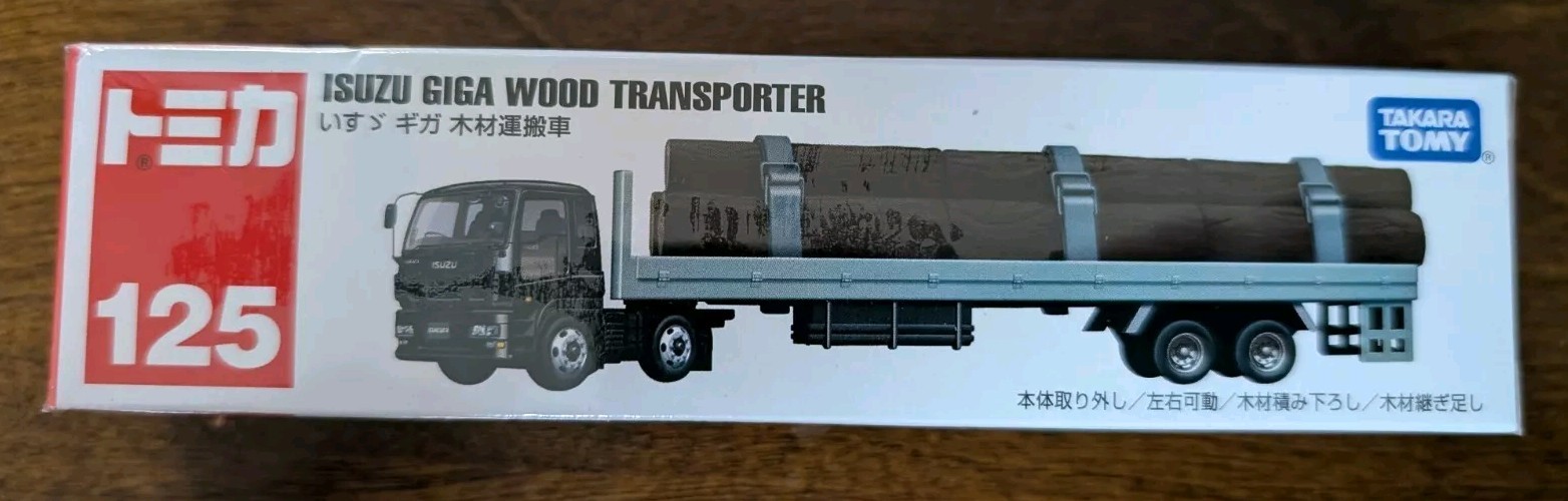 TAKARA TOMY TOMICA Long Type 125 Isuzu Giga Wood Transporter Diecast Model Truck