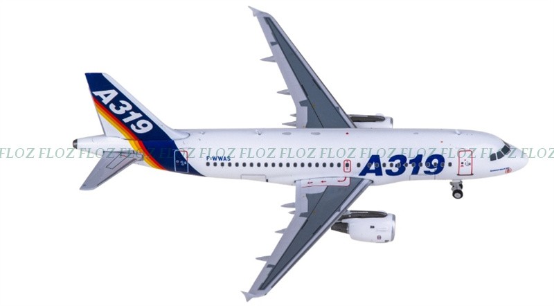 Kylin Model Airbus A319 F-WWAS 1:400 Aircraft Pre-built Airliner Model Display