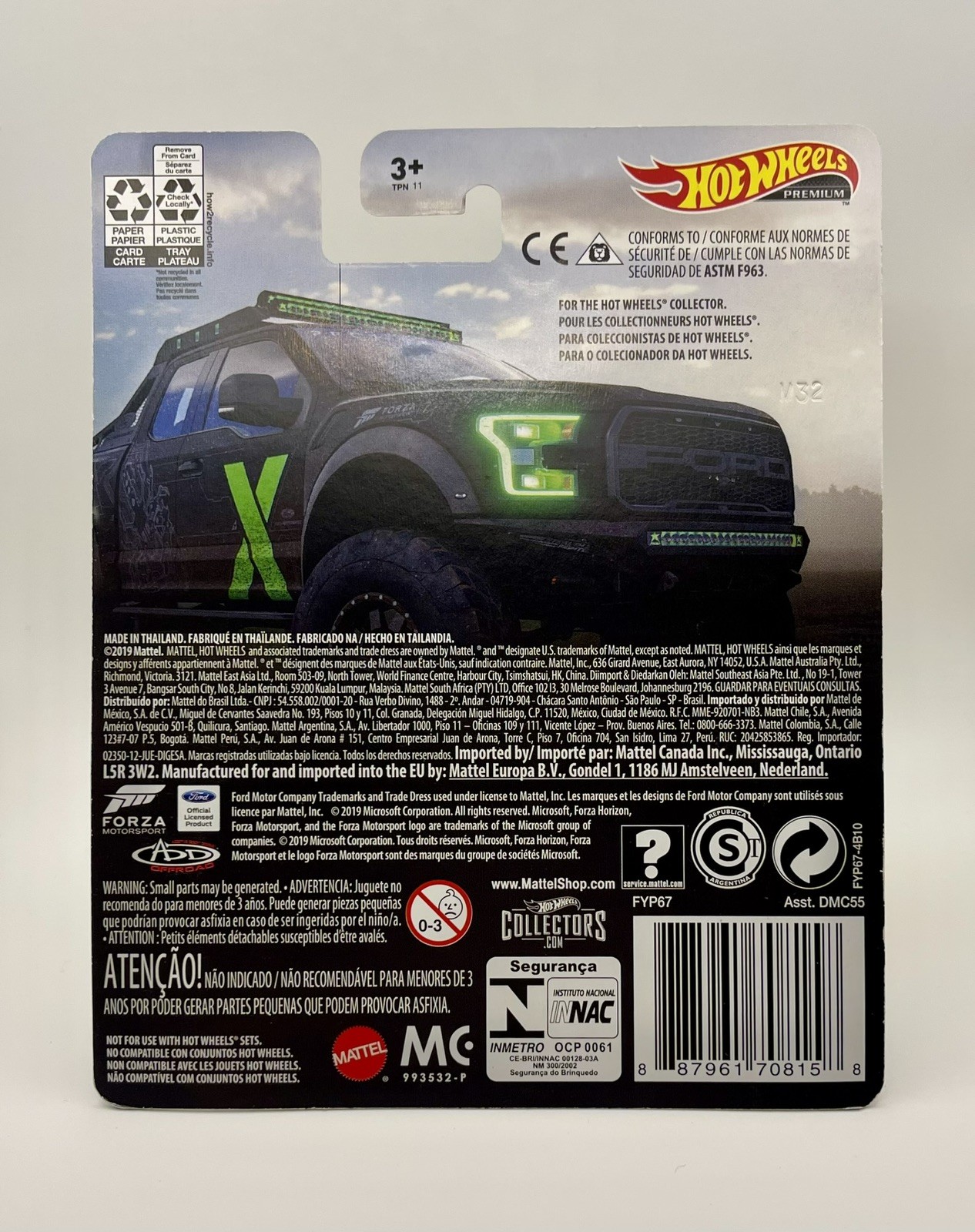 2019 Hot Wheels Premium 17 FORD F 150 RAPTOR FORZA MOTORSPORT