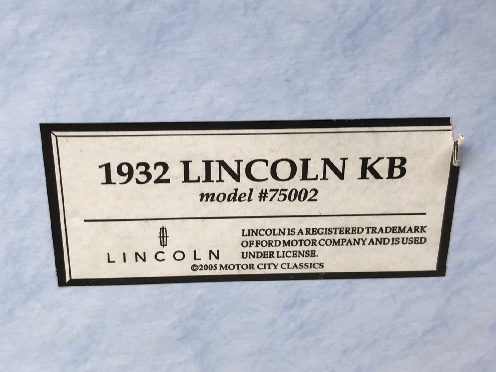1932 Lincoln KB, Concours D’Elegance Motor City Classics, #75002 BLUE Version