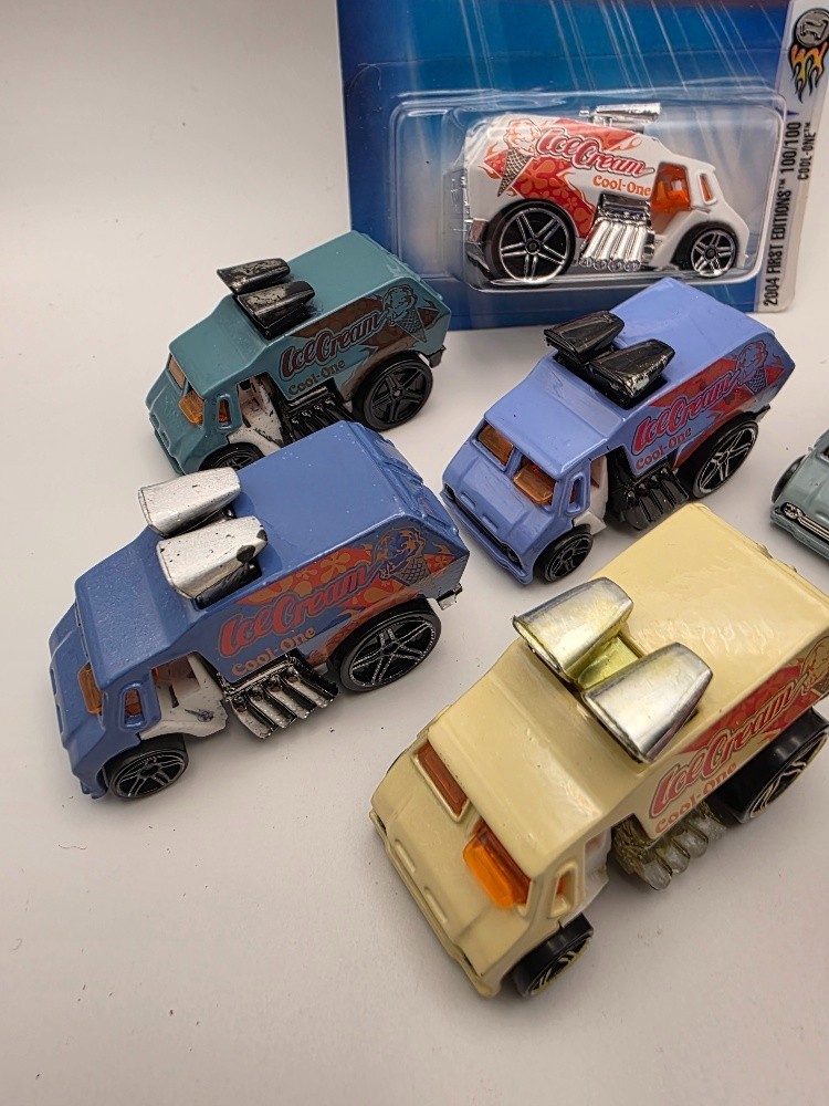 HOT WHEELS LOT OF 7 COOL ONES 2004 FIRST EDITIONS 6 IN CUSTOM COLORS #100/100