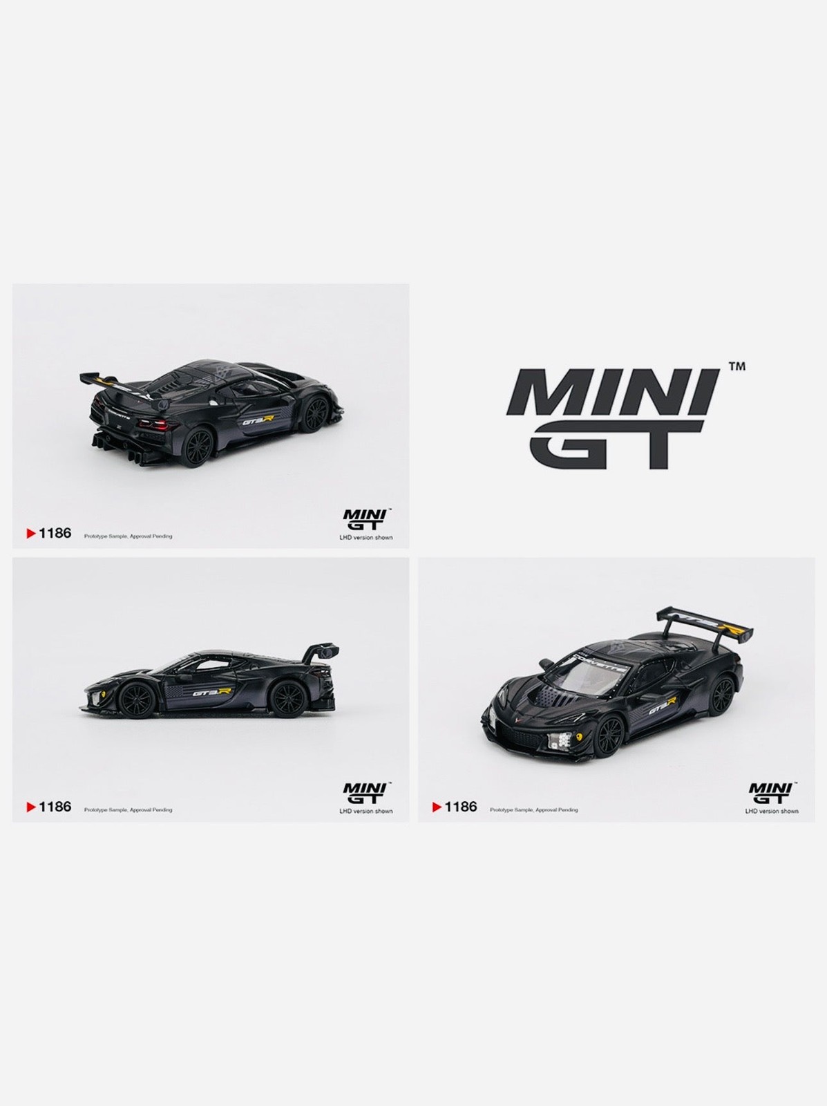Chevrolet Corvette Z06 GT3.R Road America Test Car Black #1186 MINI GT 1:64 TSM