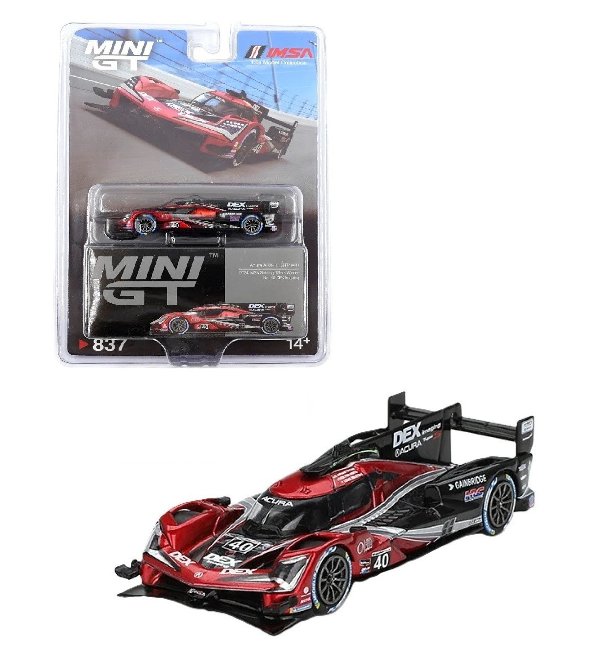 Mini GT 1:64 Acura ARX-06 GTP #40 Wayne Taylor Racing Andretti 2024 IMSA 837-1I