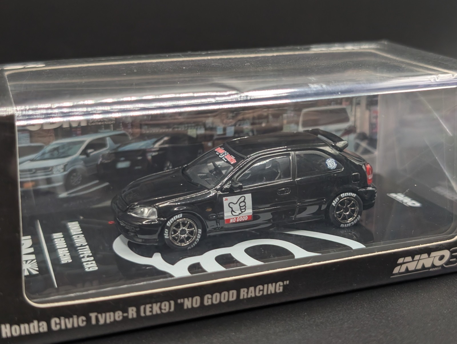 1:64 INNO64 Honda Civic Type R EK9 No Good Racing Black