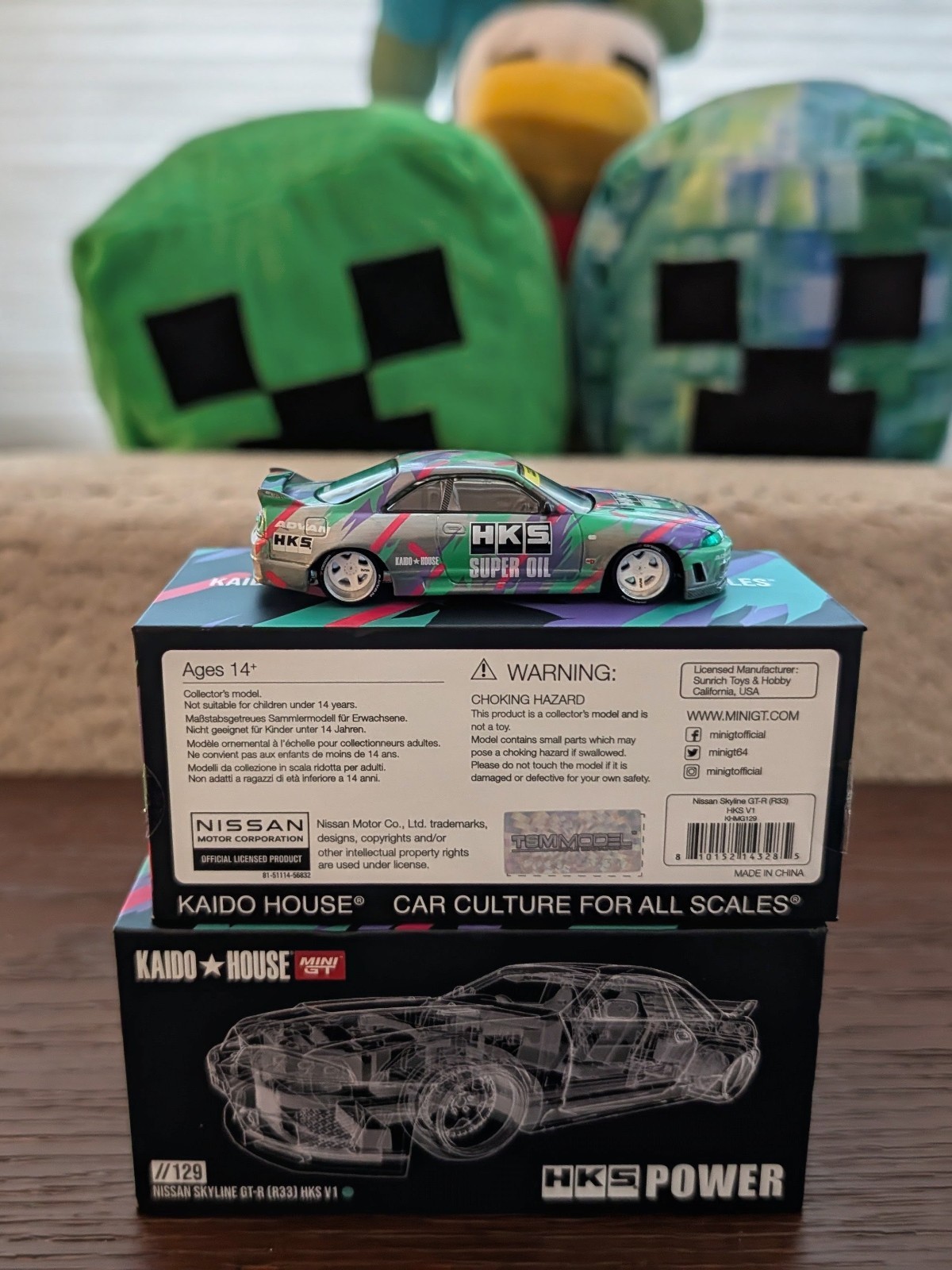 CHASE ! Mini GT x Kaido House 1:64 Nissan GT-R (R33) HKS V1 KHMG129 + SEALED