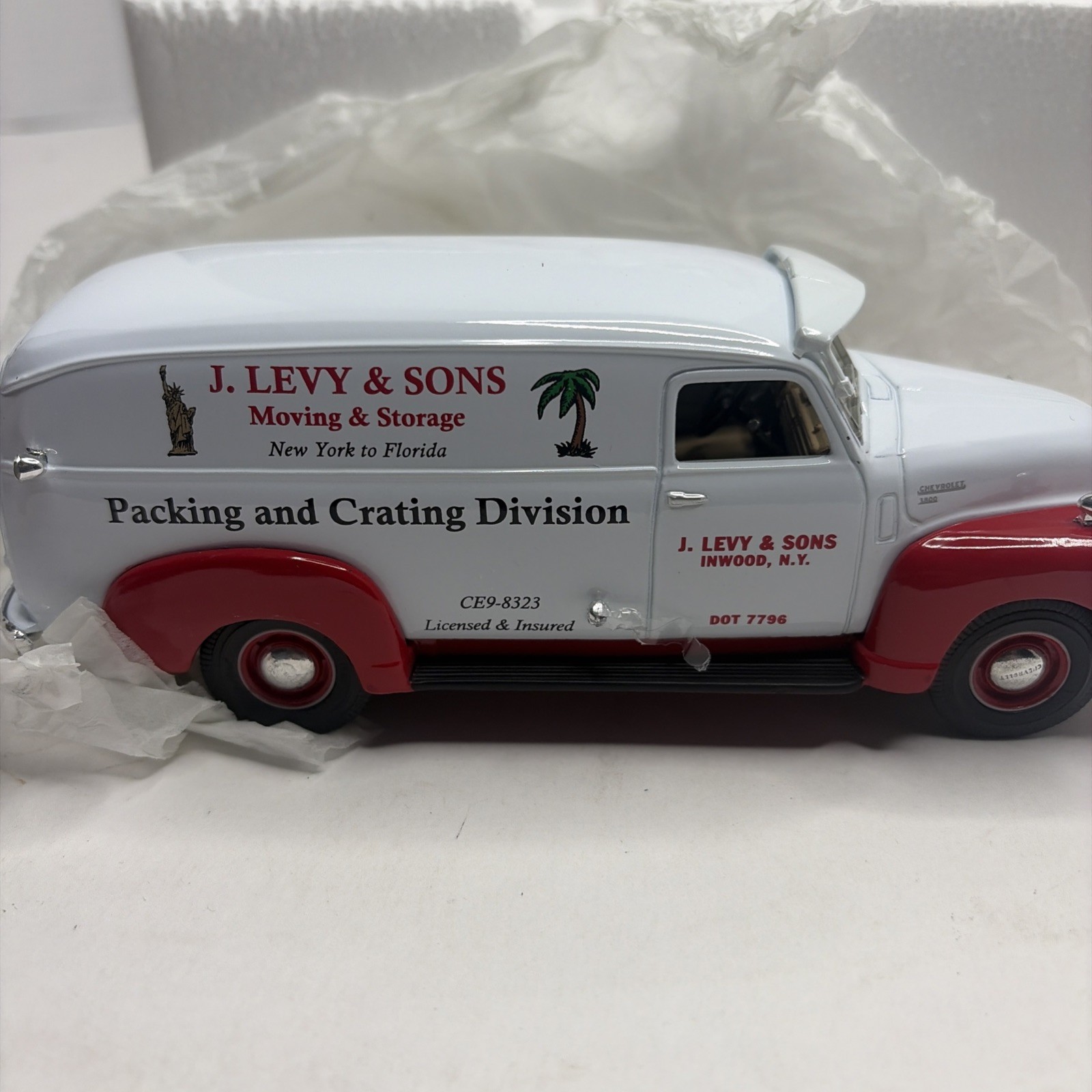 First Gear 1:34 Diecast 1949 Chevrolet Panel Truck #18-1409 J. Levy & Sons. NIB