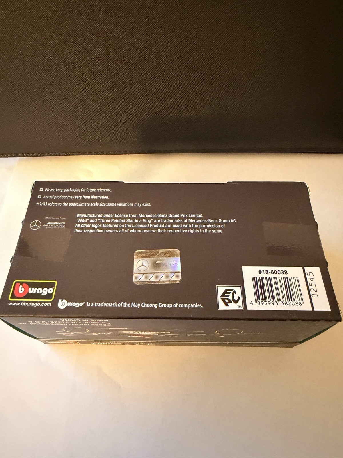 Bburago 1:43 Mercedes-AMG Petronas F1 W15 #44 Lewis Hamilton Model Car