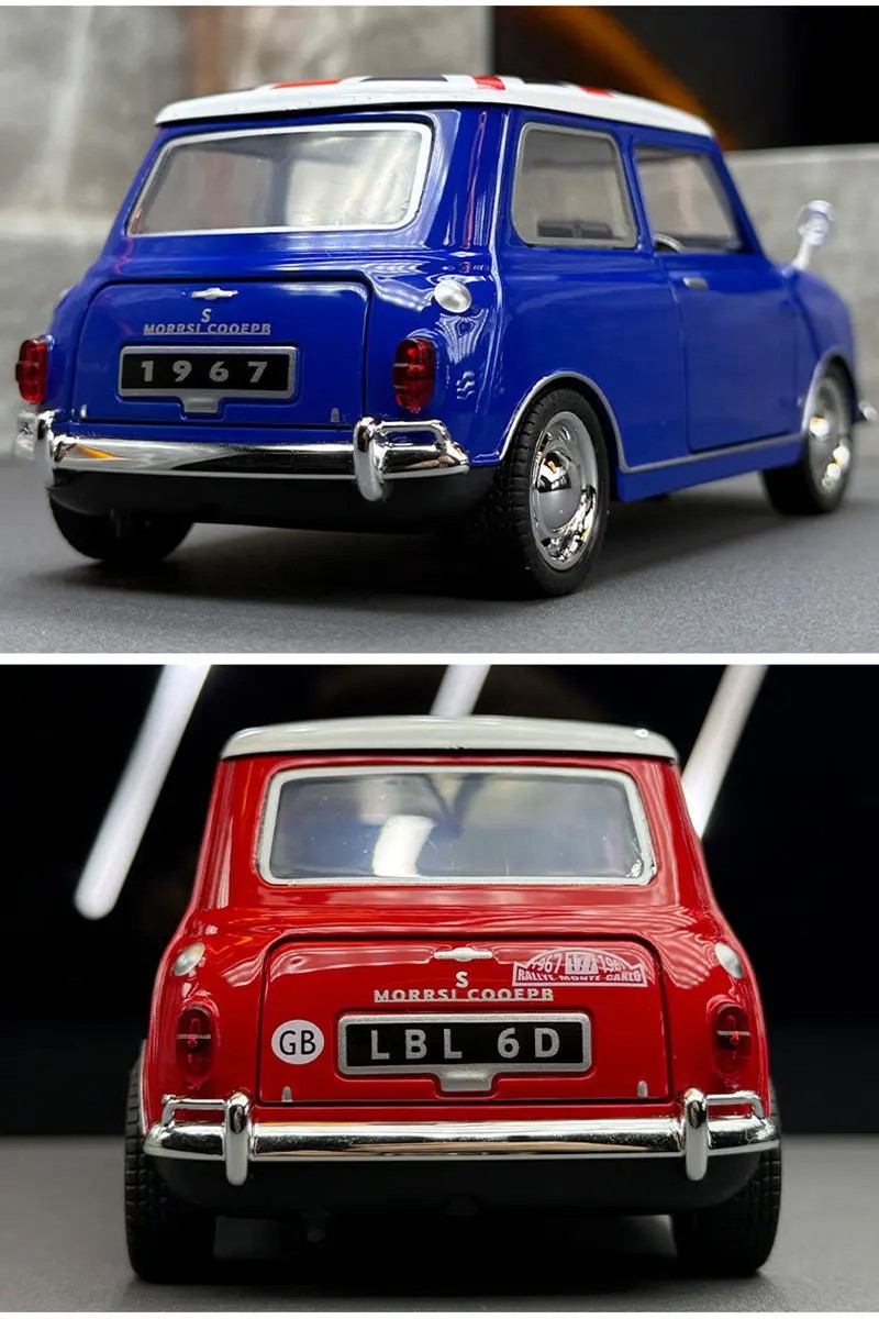 1:32 Morris Mini Cooper S Alloy Classic Sports Car Model Diecast Metal Track Rac
