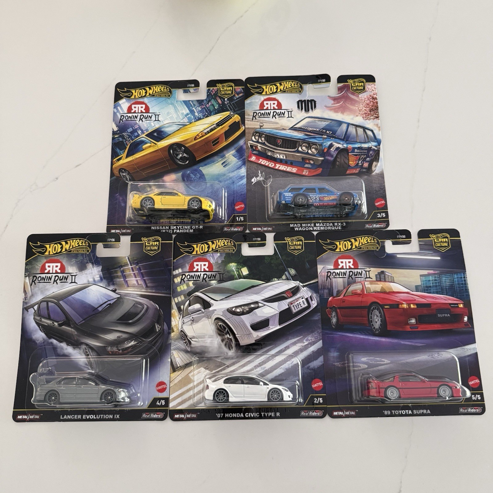 Hot Wheel Ronin Run 2 Set of 5 Car Culture Premium FPY86 961M
