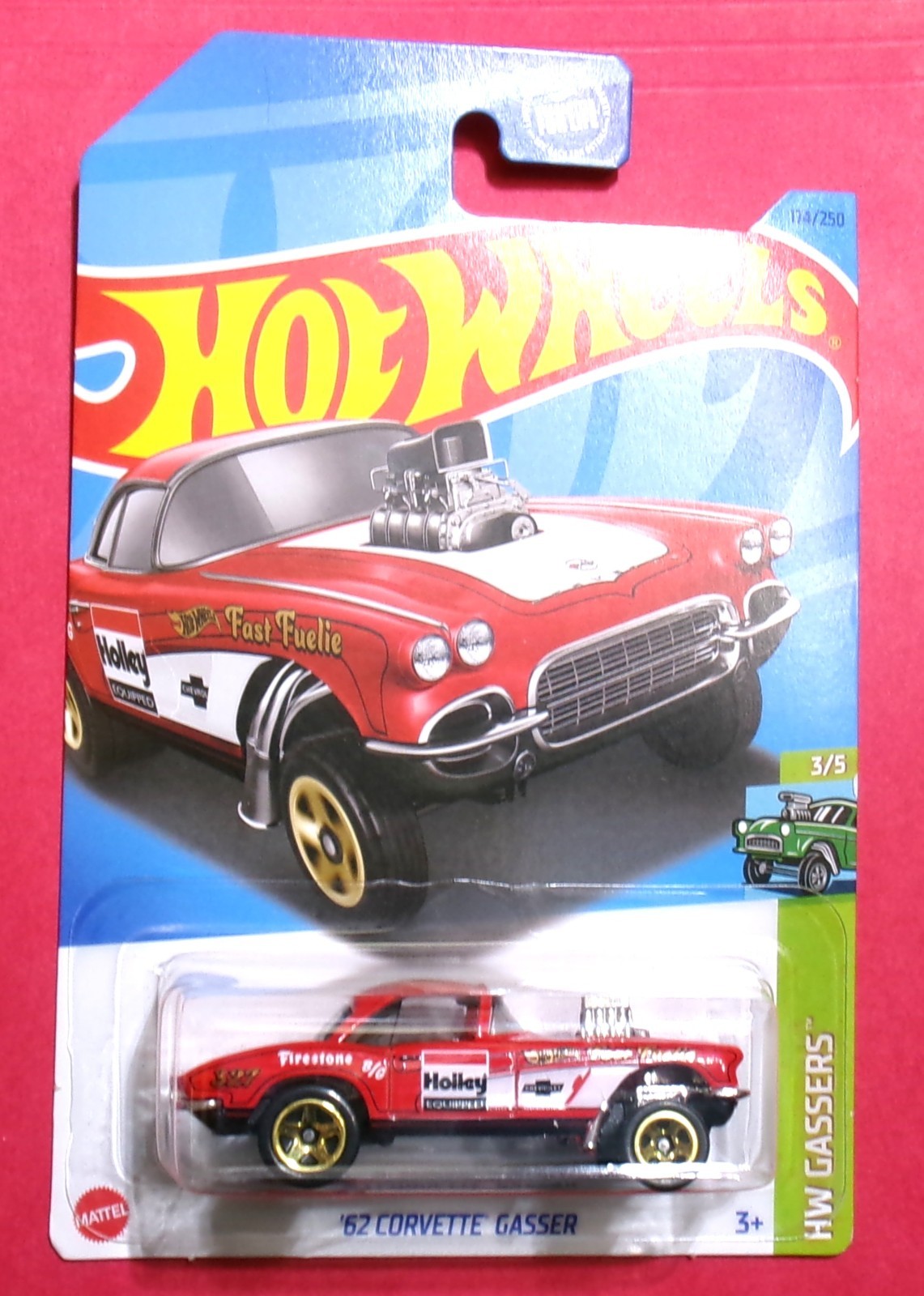 HOT WHEELS LOT OF 6 NHRA DRAG RACING GASSER RACE CARS MINT ON CARDS