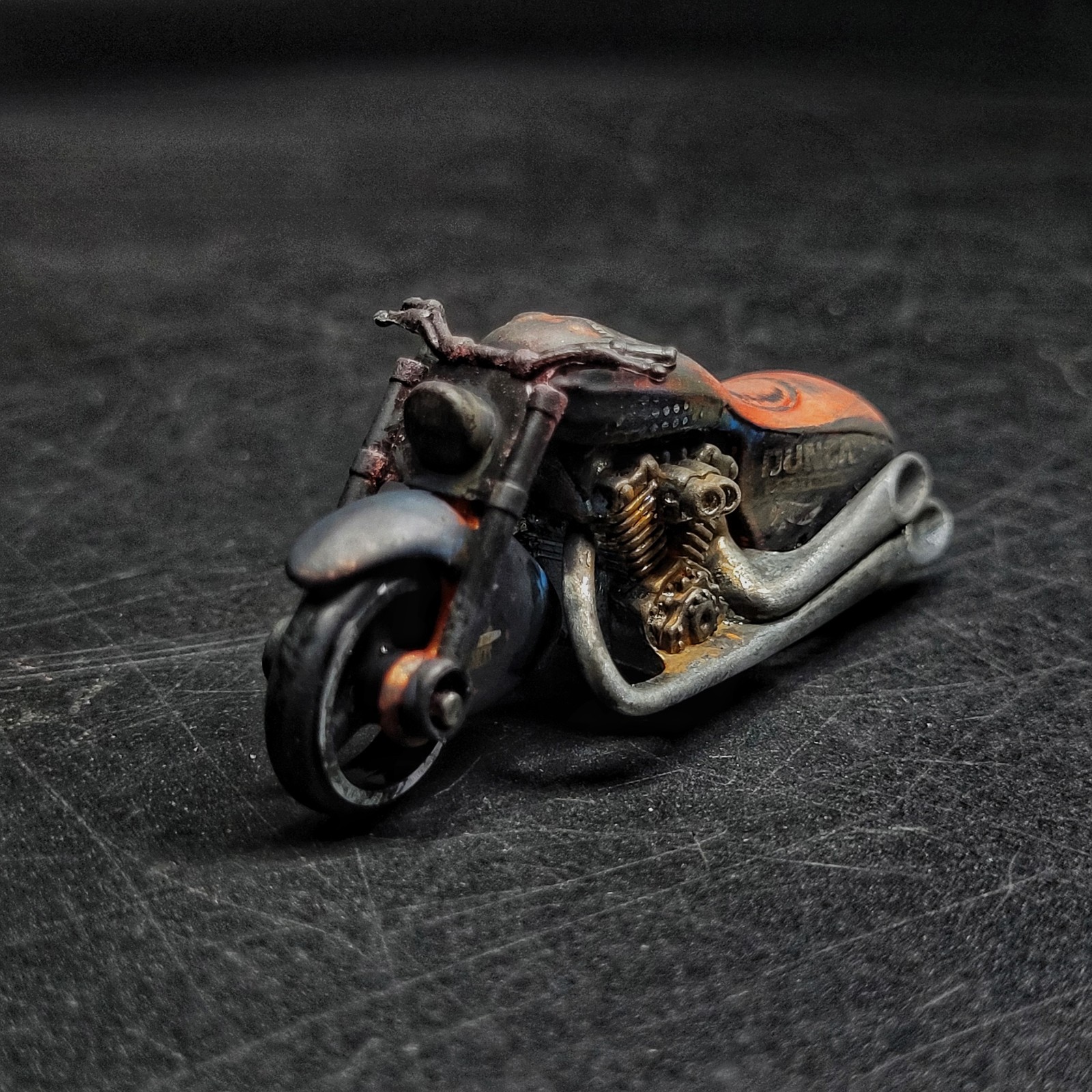 1:64 Rat Rod / Abandoned Junkyard Motorcycle Diecast Diorama