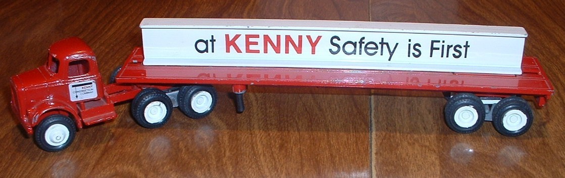 Kenny Construction Flatbed I-Beam Load Winross Truck