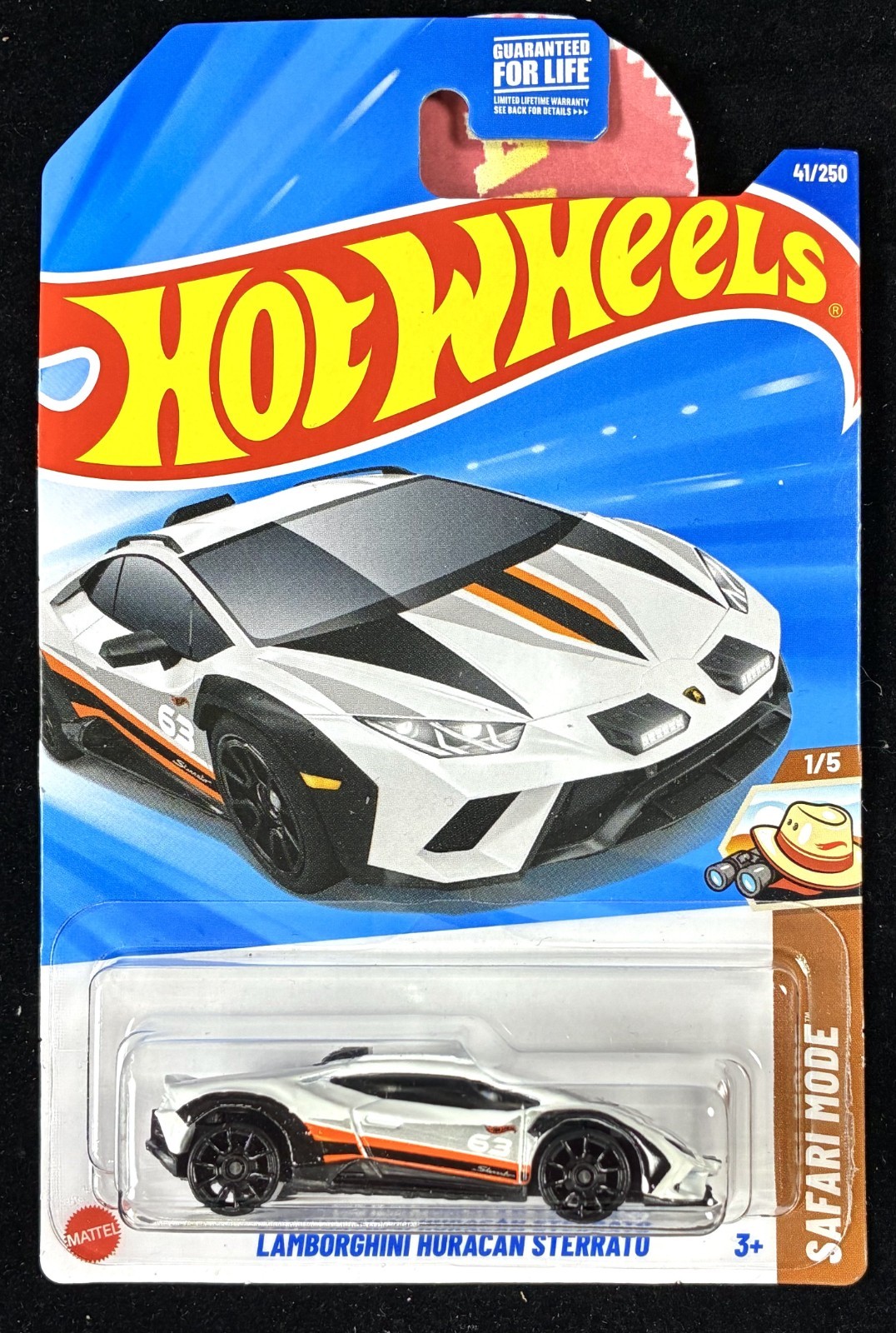 LAMBORGHINI HURACAN STERRATO Orange, 1st Ed. & White 2025 Hot Wheels Exotic 2pcs