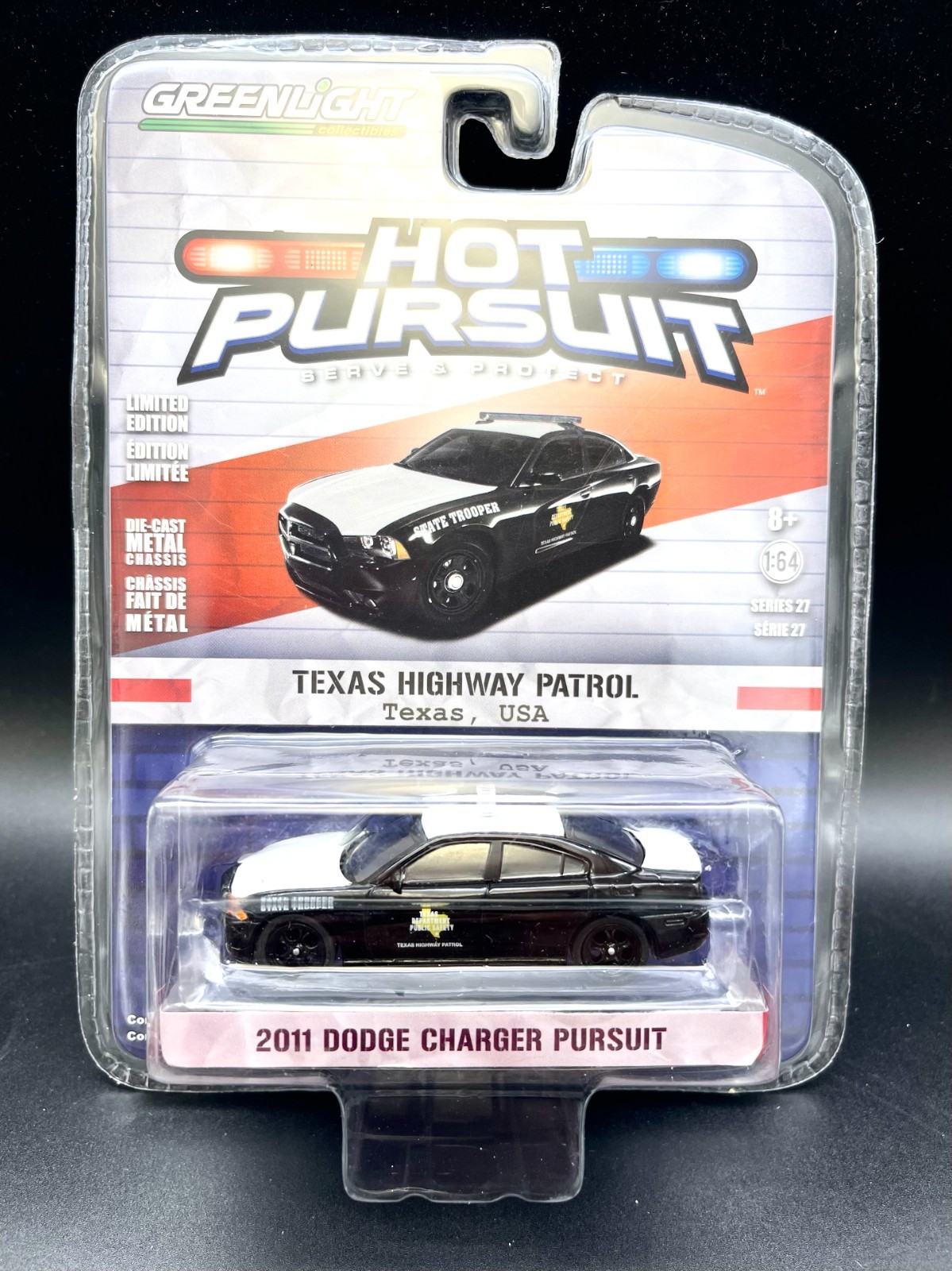 Greenlight Hot Pursuit 27 Texas State Trooper 2011 Dodge Charger D2