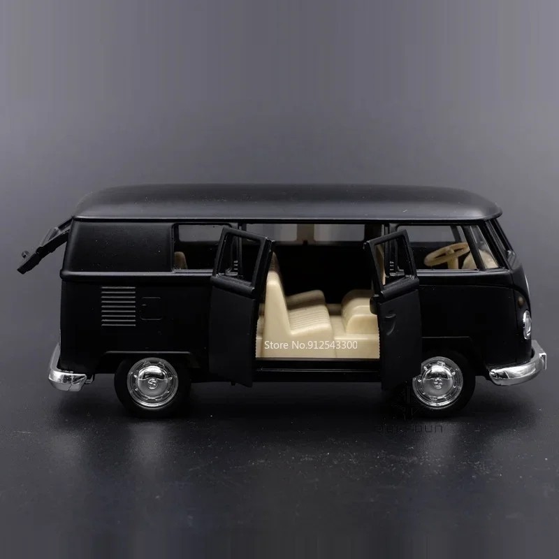 1:36 Retro Bus T1 Transport Kombi Cars Diecast Metal Vehicle Model