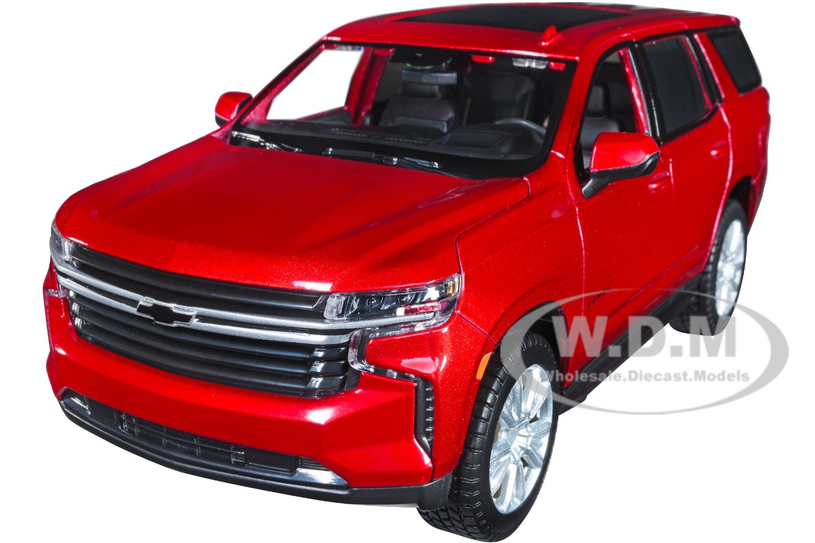 2021 CHEVROLET TAHOE RED METALLIC 1/26 DIECAST MODEL CAR BY MAISTO 31533