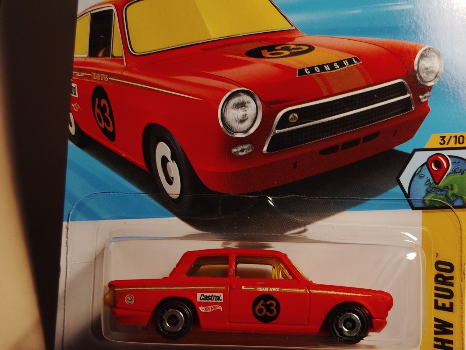 2026 Hot Wheels HW Euro Lotus Cortina Red – Collector Number 67/250 HWEuro 3/10