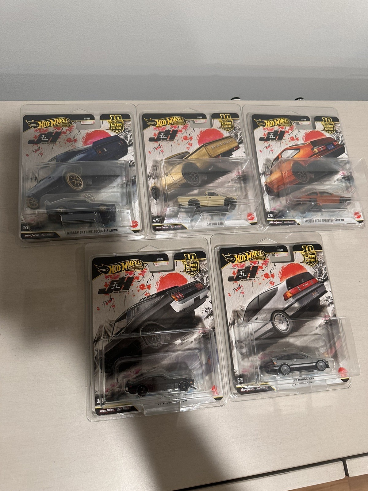 🔥 Set Of 5 – 2026 Hot Wheels Car Culture Japan Historics 5 🔥