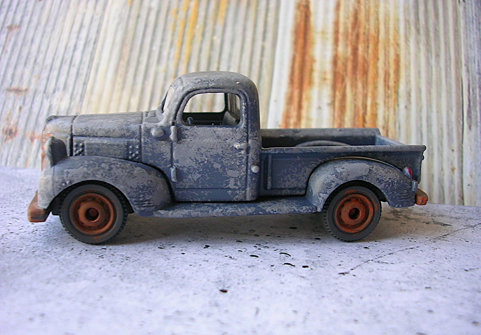 Matchbox 1940 V-Series Dodge Pickup Truck Rusty Weathered Barn Find