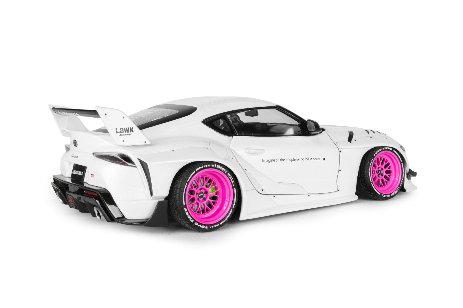 SOLIDO S1815502 TOYOTA GR SUPRA LIBERTY WALK BODY KIT WHITE PINK 2025 1/18